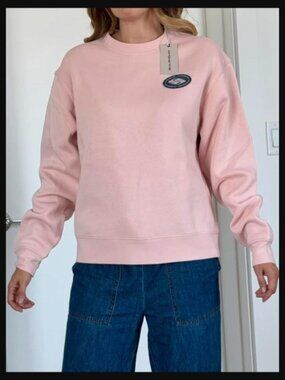 Quiksilver Northstar Runaway Crewneck Sweatshirt Pink Small NWT